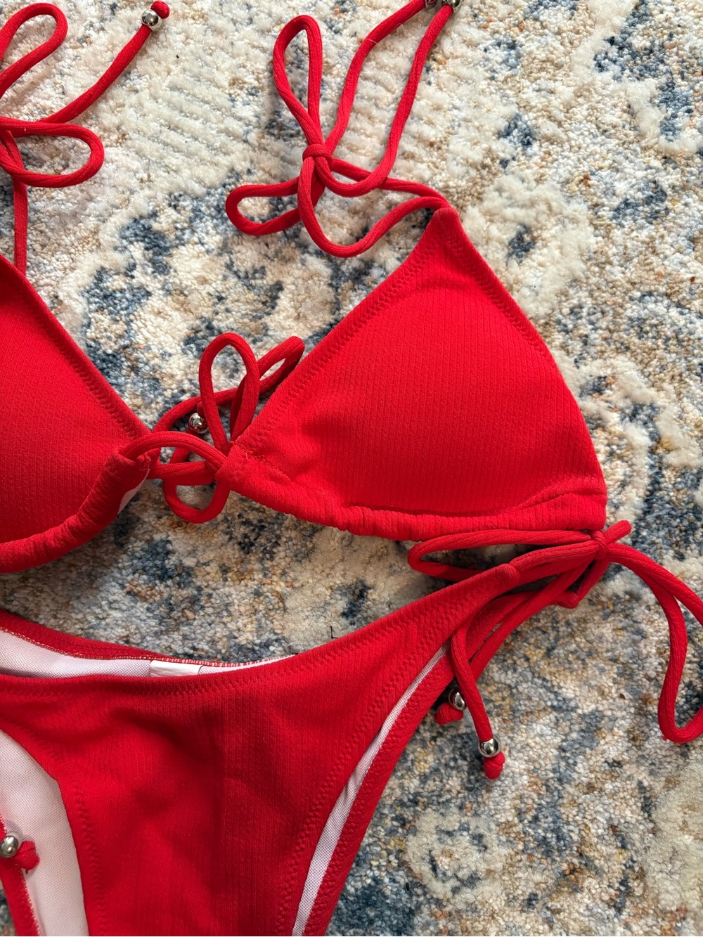 Red String Bikini Set - Picture 2 of 4